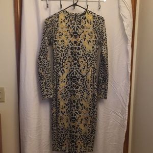 Zara size medium mid length dress, zips in back.